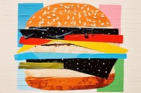 Burger food art creativity.