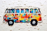 Bus car art painting vehicle.
