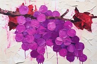 Grapes art painting purple.