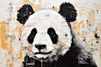 Panda art wildlife painting.