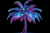 Neon coconut tree plant illuminated accessories.
