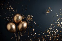 New year minimal background balloon illuminated celebration.