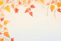 Painting of Autumn leaves border backgrounds autumn maple.