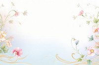 Painting of colorful Ribbon flowers border backgrounds pattern plant.