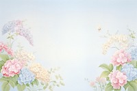 Painting of hydrangea border backgrounds pattern flower.