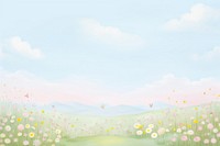 Painting of Meadow border backgrounds outdoors nature.