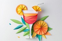 Cocktail paper origami art.