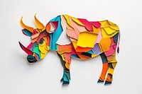 Animals livestock origami cattle.