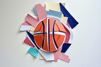 Basketball paper art creativity.