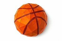 Basketball origami sphere paper.