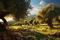 Olive tree farm landscape outdoors nature.