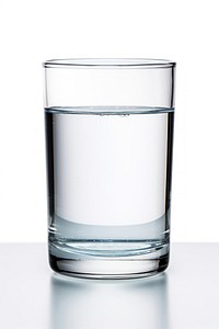 Glass of water glass white background transparent.