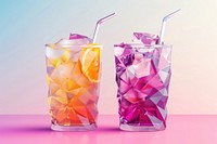 Drink cocktail purple glass.