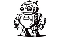 Robot robot sketch technology.