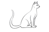 Siamese cat sketch drawing animal.