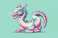 Chinese dragon pixel representation creativity cartoon.