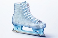 3D pixel art ice skate footwear clothing skating.