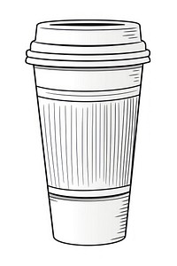 Take away coffee cup sketch drink line.