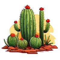 Cactuses cartoon plant sharp.