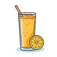 Orange juice cartoon drink glass.