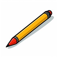 Pencil writing on tablet sharp line white background.
