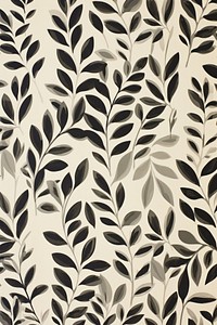 Black and white plants wallpaper pattern line.