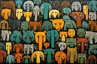 Animal backgrounds painting pattern.