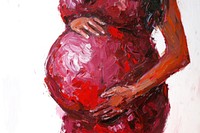 Pregnant mother painting drawing art.