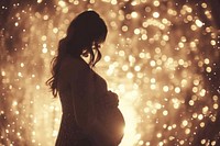 Photography of woman pregnant adult anticipation backlighting.