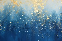 Blue watercolor gold background gold dust glitter.