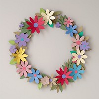 Flower circle border art wreath craft.