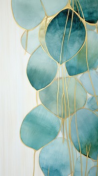 Turquiose eucalyptus abstract shape pattern art backgrounds.