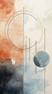 Zodiac sign abstract painting shape.