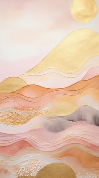 Desert brighten sky abstract painting tranquility.