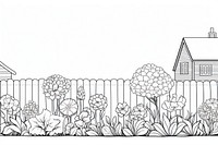 Flower backyard sketch drawing doodle.