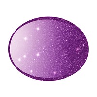 Purple oval icon glitter sphere shape.