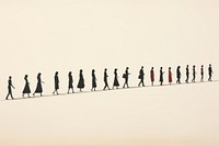 Litograph minimal people walking silhouette accessories accessory.