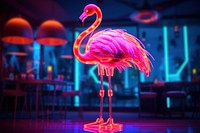 Flamingo animal neon bird.