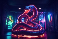 Snake light neon representation.