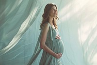 Woman pregnant portrait fashion dress.