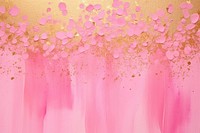 Pink watercolor gold background gold dust glitter.
