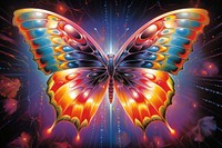 Butterfly pattern bright art.