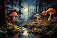 Forest mushroom outdoors nature.
