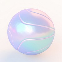 A basketball sphere shape single object.