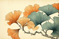 Ginkgo leaf art backgrounds drawing.