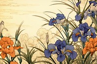 Japanese iris flower art backgrounds.