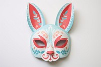 Rabbit fancy mask craft art representation.