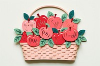 Apples in basket art craft food.