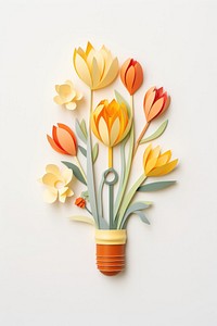 Light bulb flower art plant.