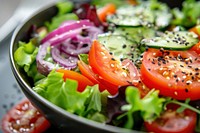 Healthy vegan salad food vegetable appetizer.